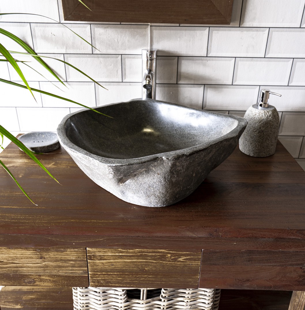 Natural Stone Sink No. 815. L- 50cm, W- 43cm, H- 15cm