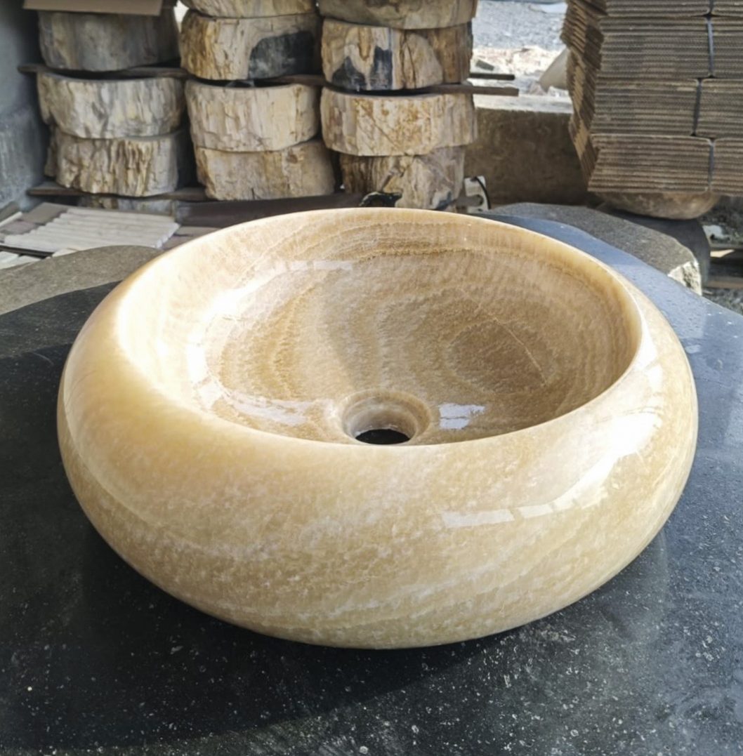 Onyx Marble Donut Sink. 40 x 12cm.