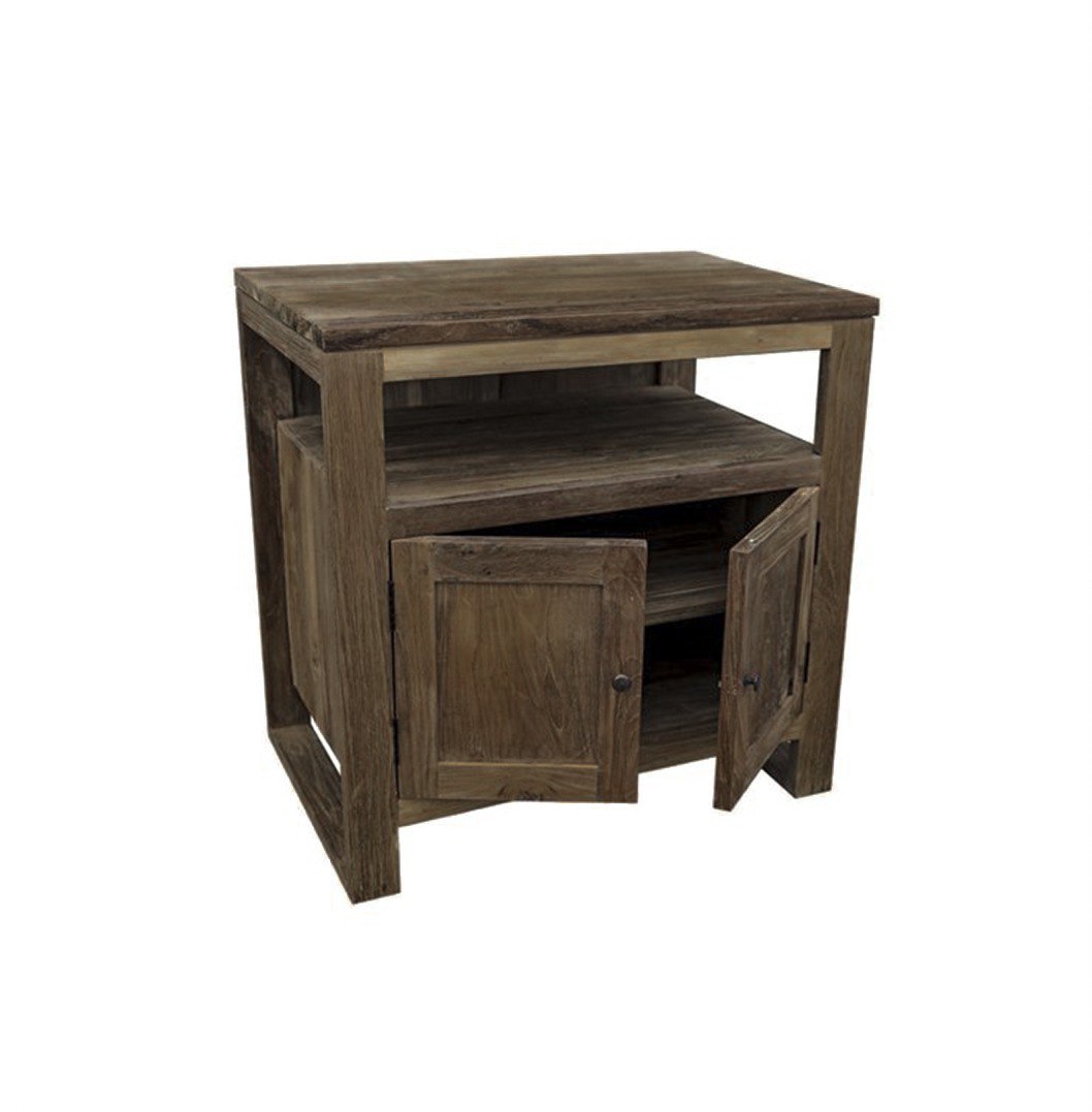 The 'Susu' Reclaimed Wood Vanity Unit with Cupboard