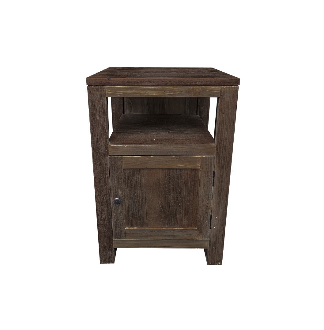 The 'Swela' Small Reclaimed Wood Vanity Unit with 1 Cupboard