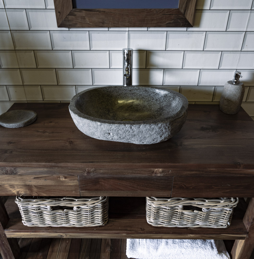 Natural Stone Sink No. A13. L- 47cm, W- 37cm, H- 15cm