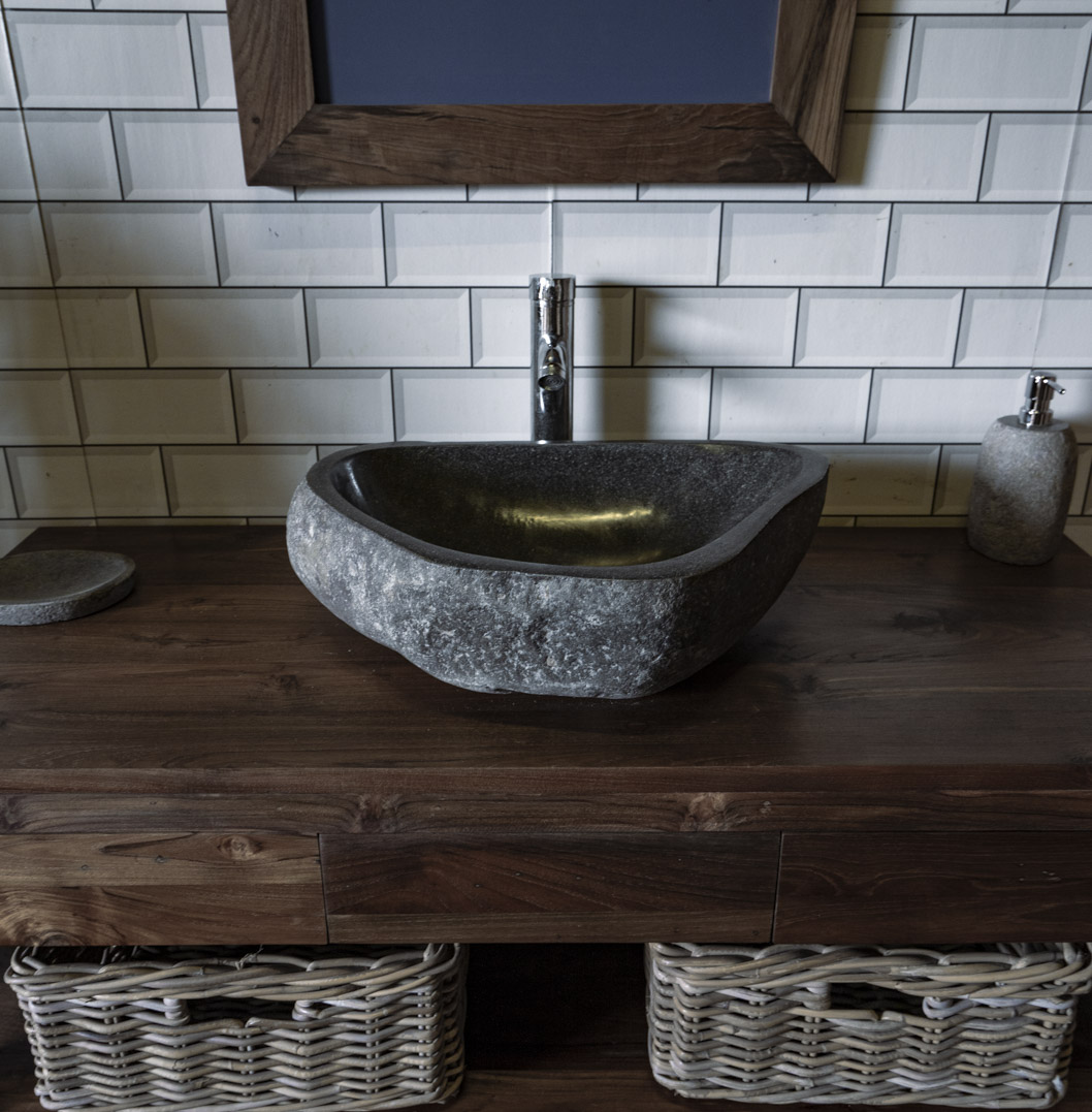 Natural Stone Sink No. A14. L- 52cm, W- 38cm, H- 15cm