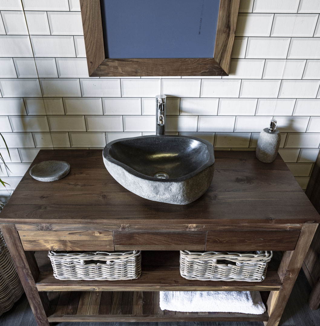 Natural Stone Sink No. A24. L- 48cm, W- 39cm, H- 15cm