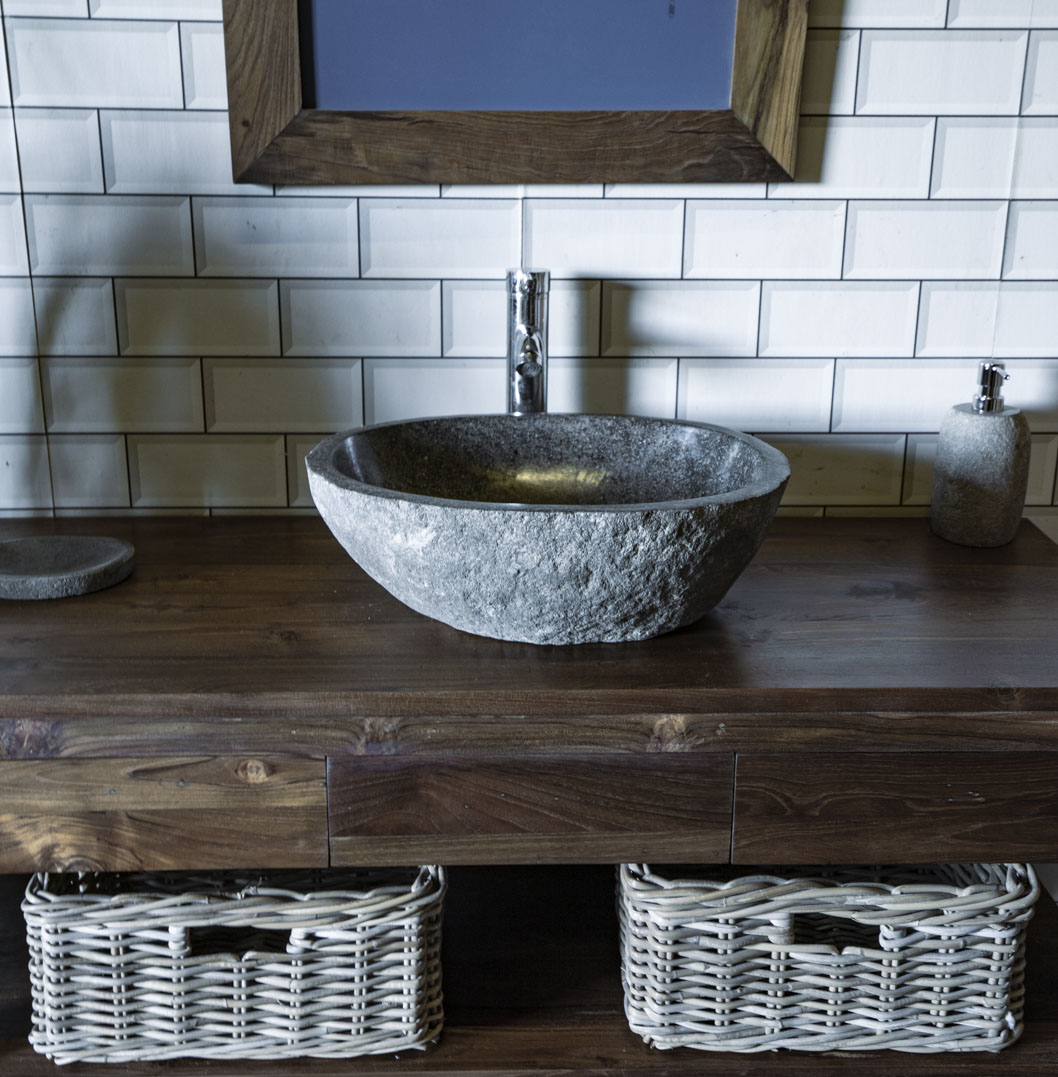 Natural Stone Sink No. A36. L- 46cm, W- 38cm, H- 15cm