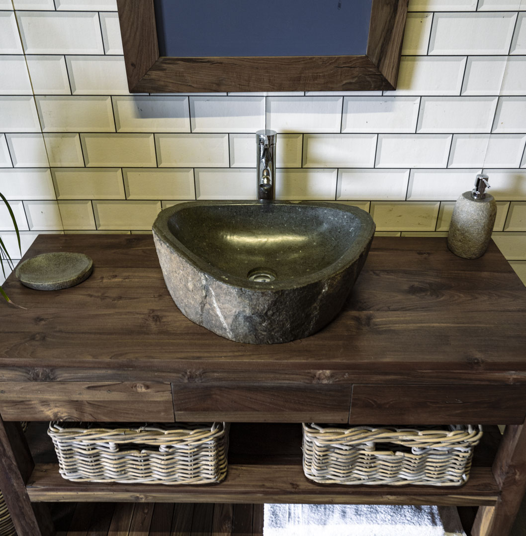 Natural Stone Sink No. A42. L- 49cm, W- 40cm, H- 15cm