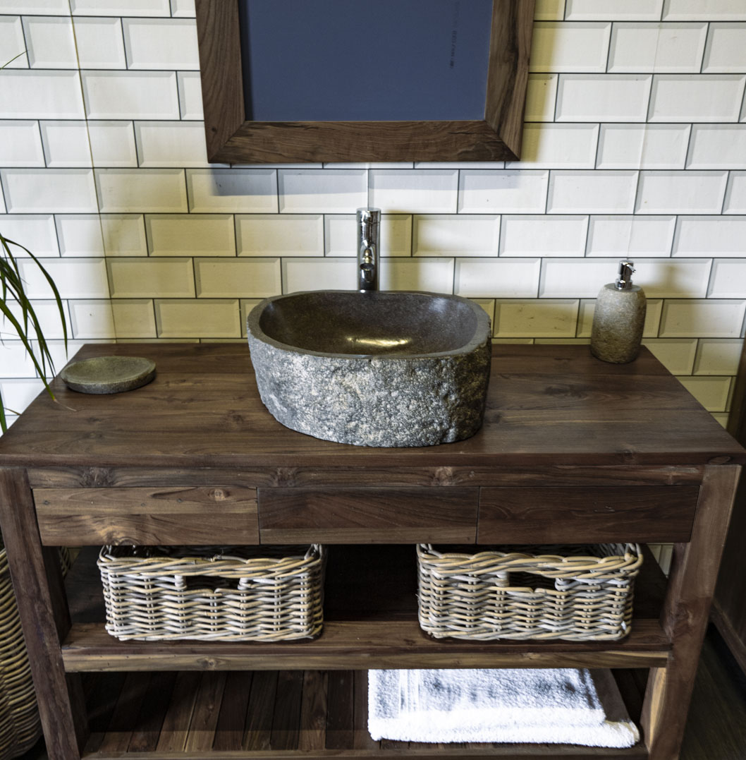 Natural Stone Sink No. A44. L- 43cm, W- 39cm, H- 15cm