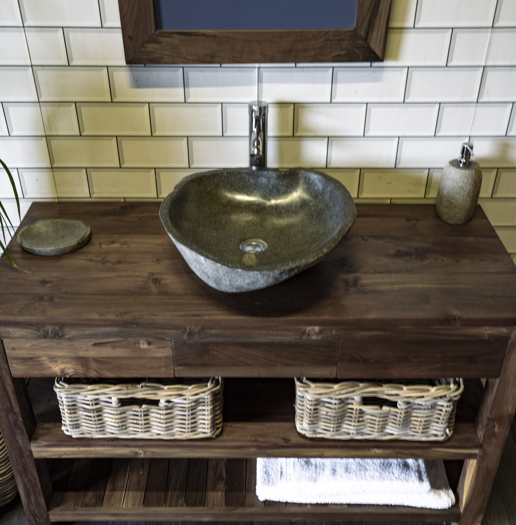 Natural Stone Sink No. A45. L- 44cm, W- 45cm, H- 15cm