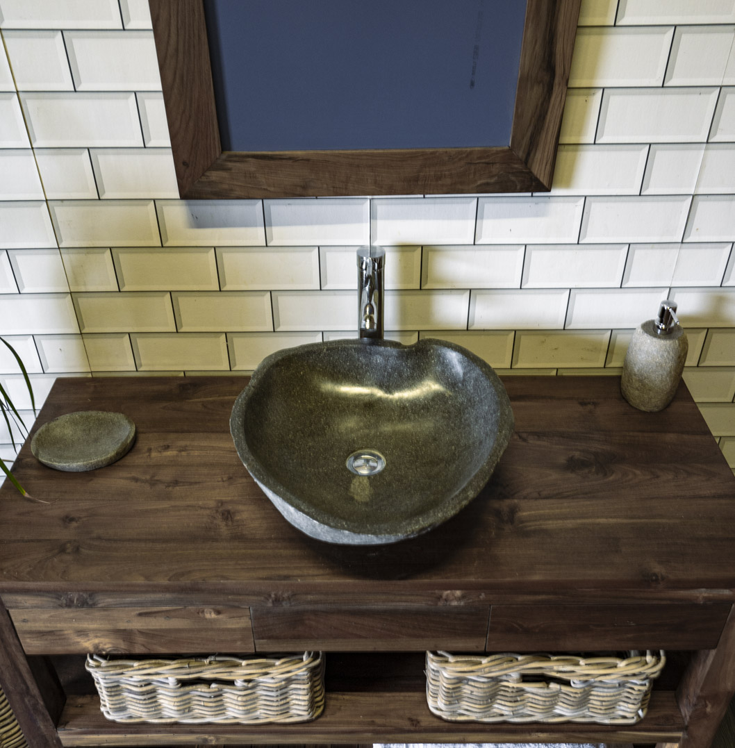 Natural Stone Sink No. A45. L- 44cm, W- 45cm, H- 15cm