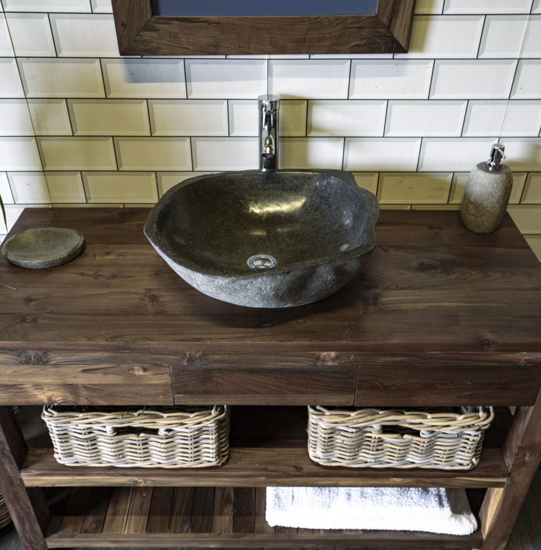 Natural Stone Sink No. A46. L- 46cm, W- 43cm, H- 15cm