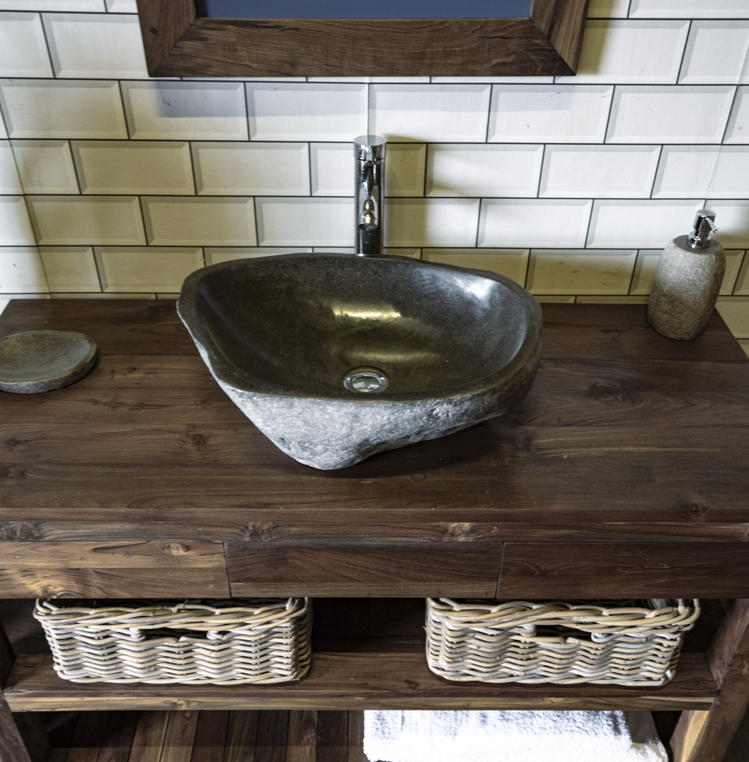 Natural Stone Sink No. A48. L- 50cm, W- 39cm, H- 15cm