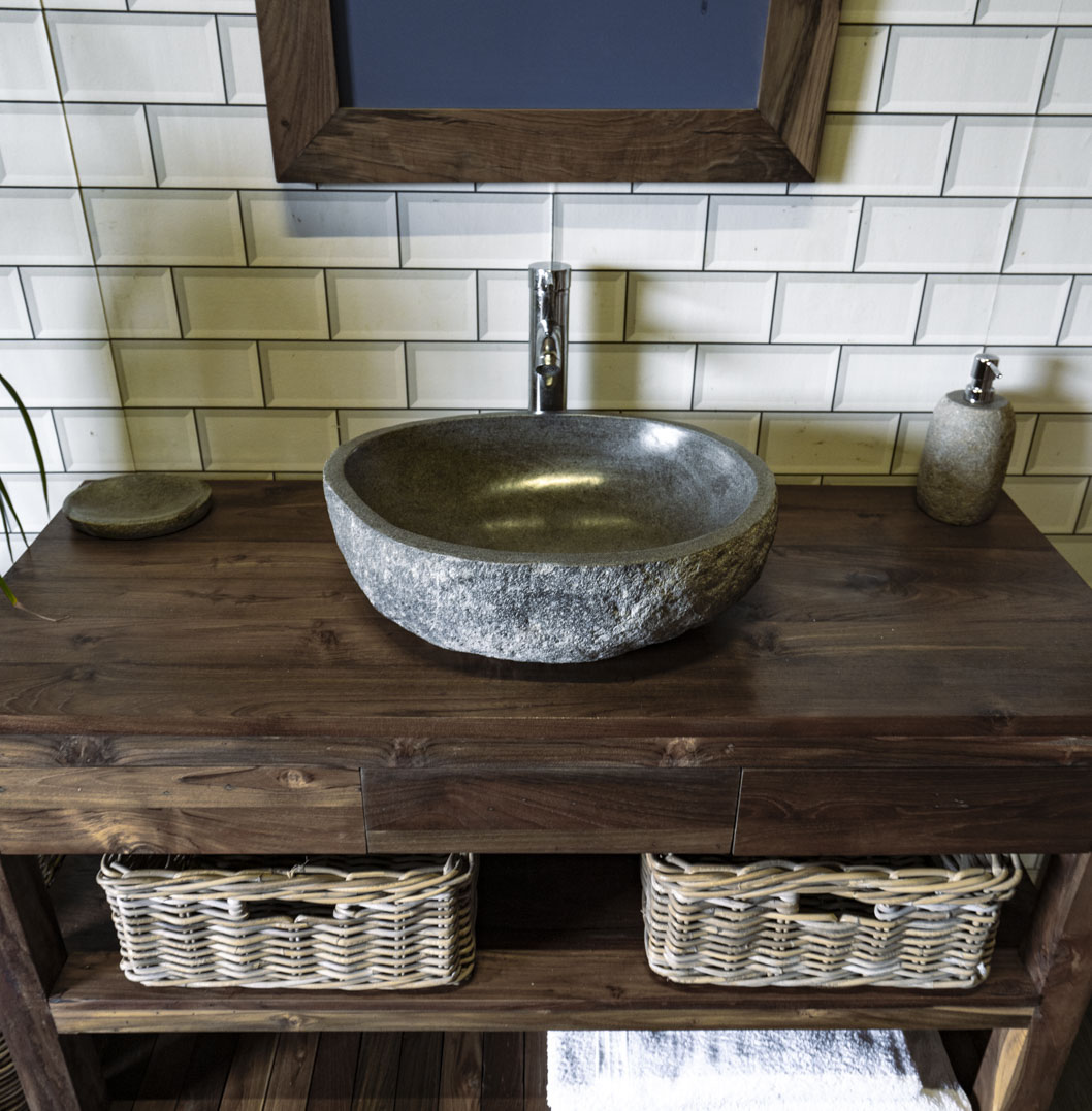 Natural Stone Sink No. A53. L- 47cm, W- 38cm, H- 15cm