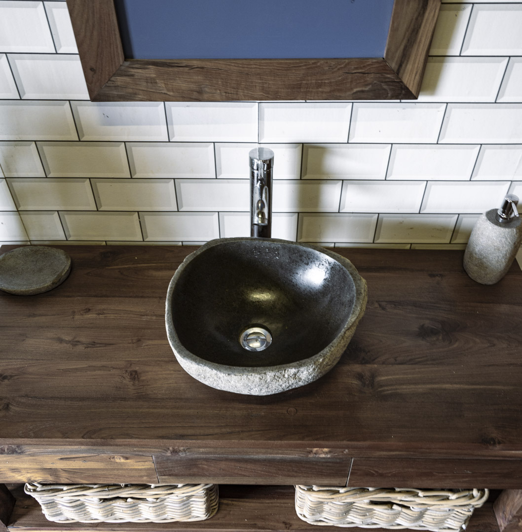 Natural Stone Sink No. A57. L- 38cm, W- 32cm, H- 15cm