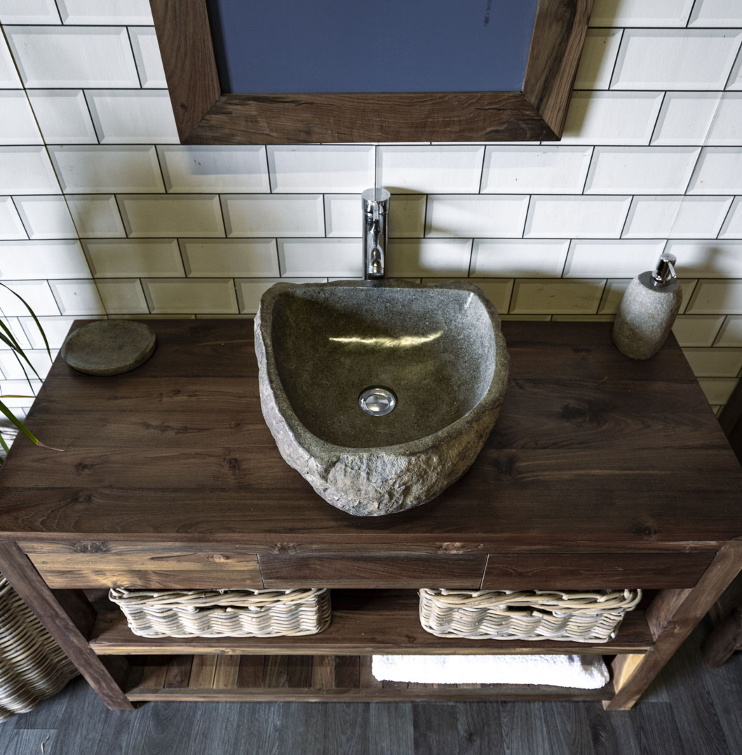 Natural Stone Sink No. A58. L- 40cm, W- 46cm, H- 15cm