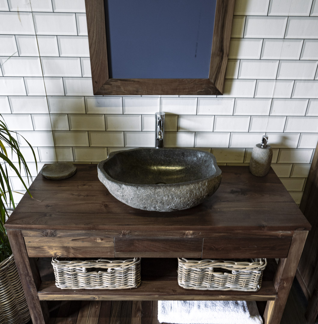 Natural Stone Sink No. A60. L- 54cm, W- 40cm, H- 15cm