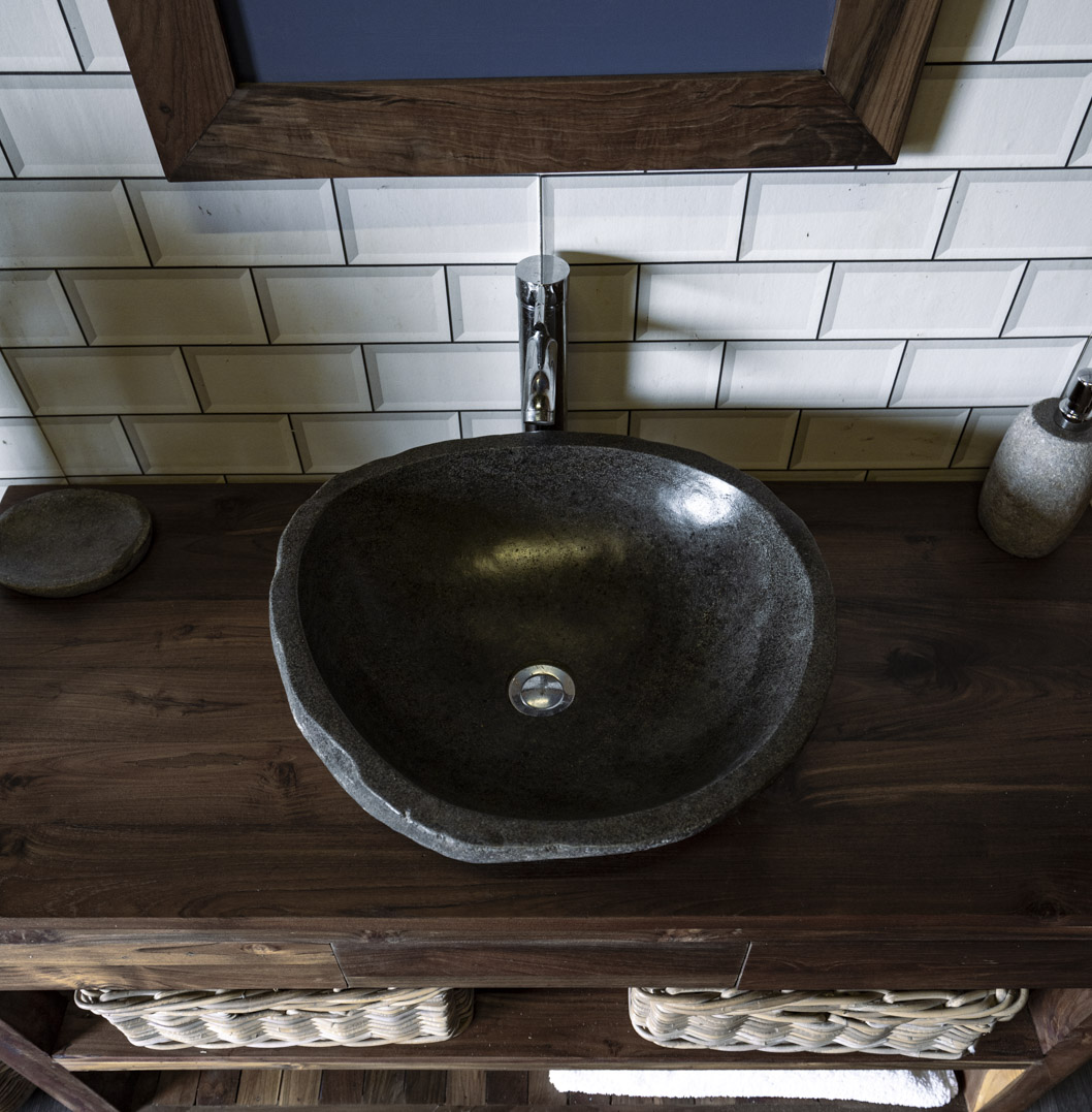 Natural Stone Sink No. A63. L- 48cm, W- 44cm, H- 15cm