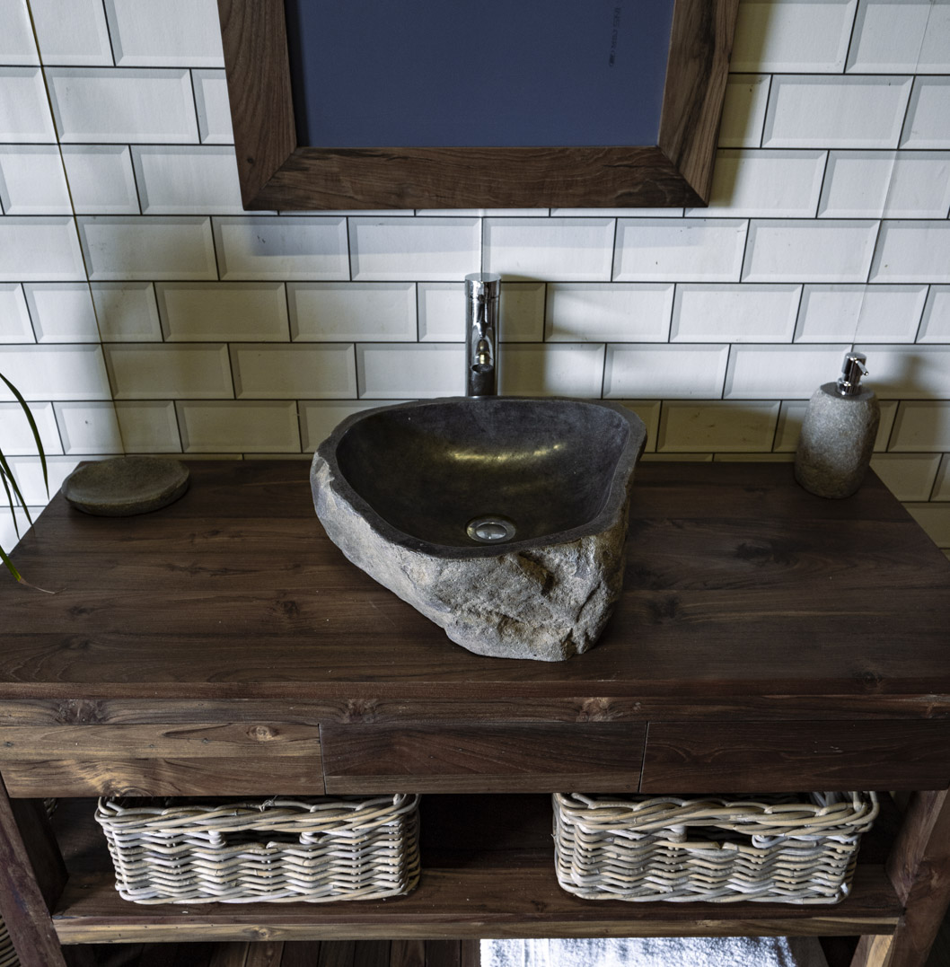 Natural Stone Sink No. A64. L- 48cm, W- 44cm, H- 15cm