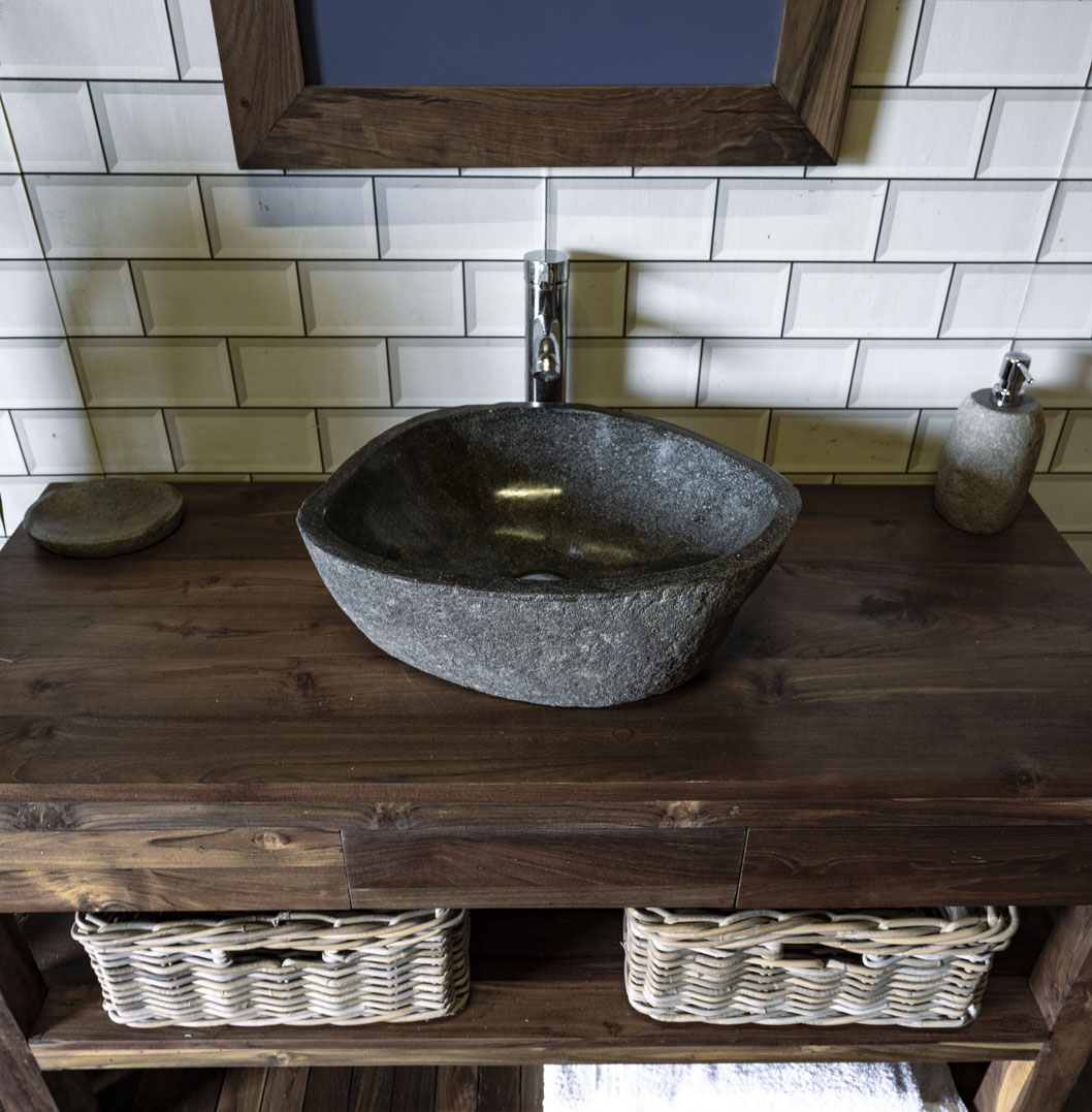 Natural Stone Sink No. A65. L- 46cm, W- 33cm, H- 15cm