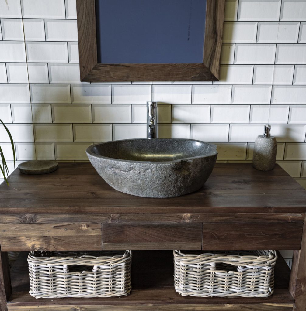 Natural Stone Sink No. A66. L- 52cm, W- 33cm, H- 15cm