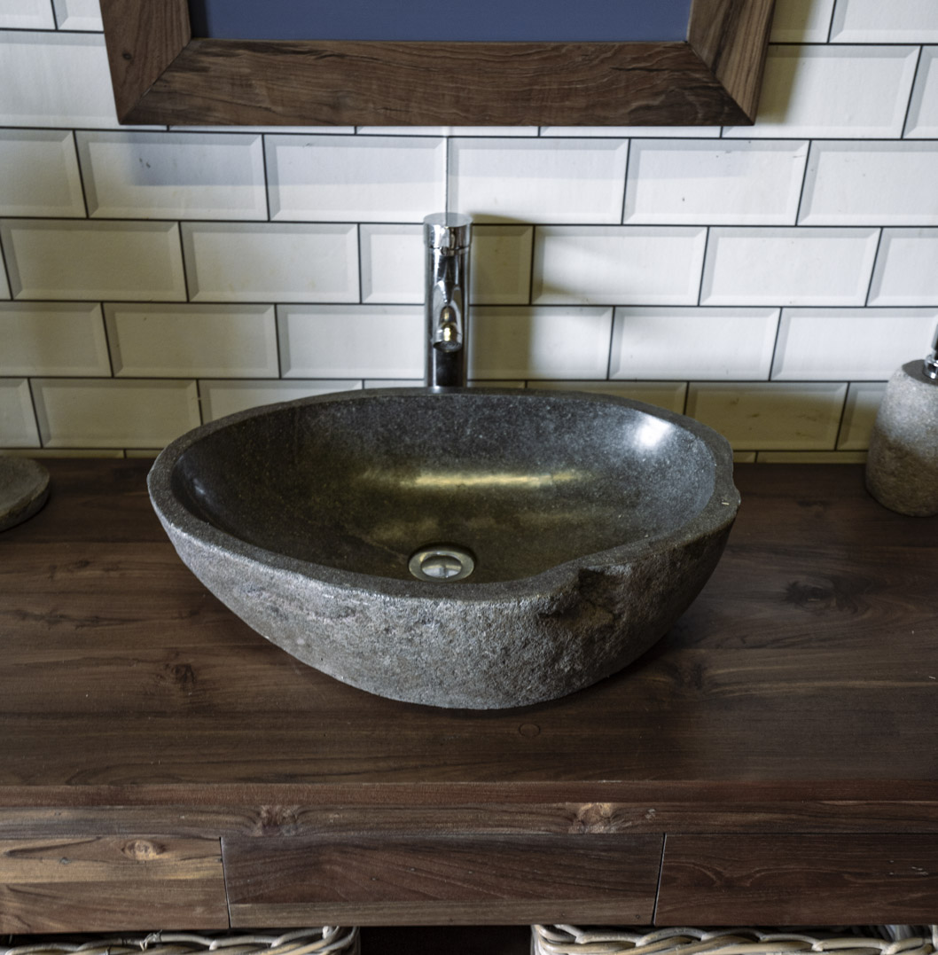 Natural Stone Sink No. A66. L- 52cm, W- 33cm, H- 15cm