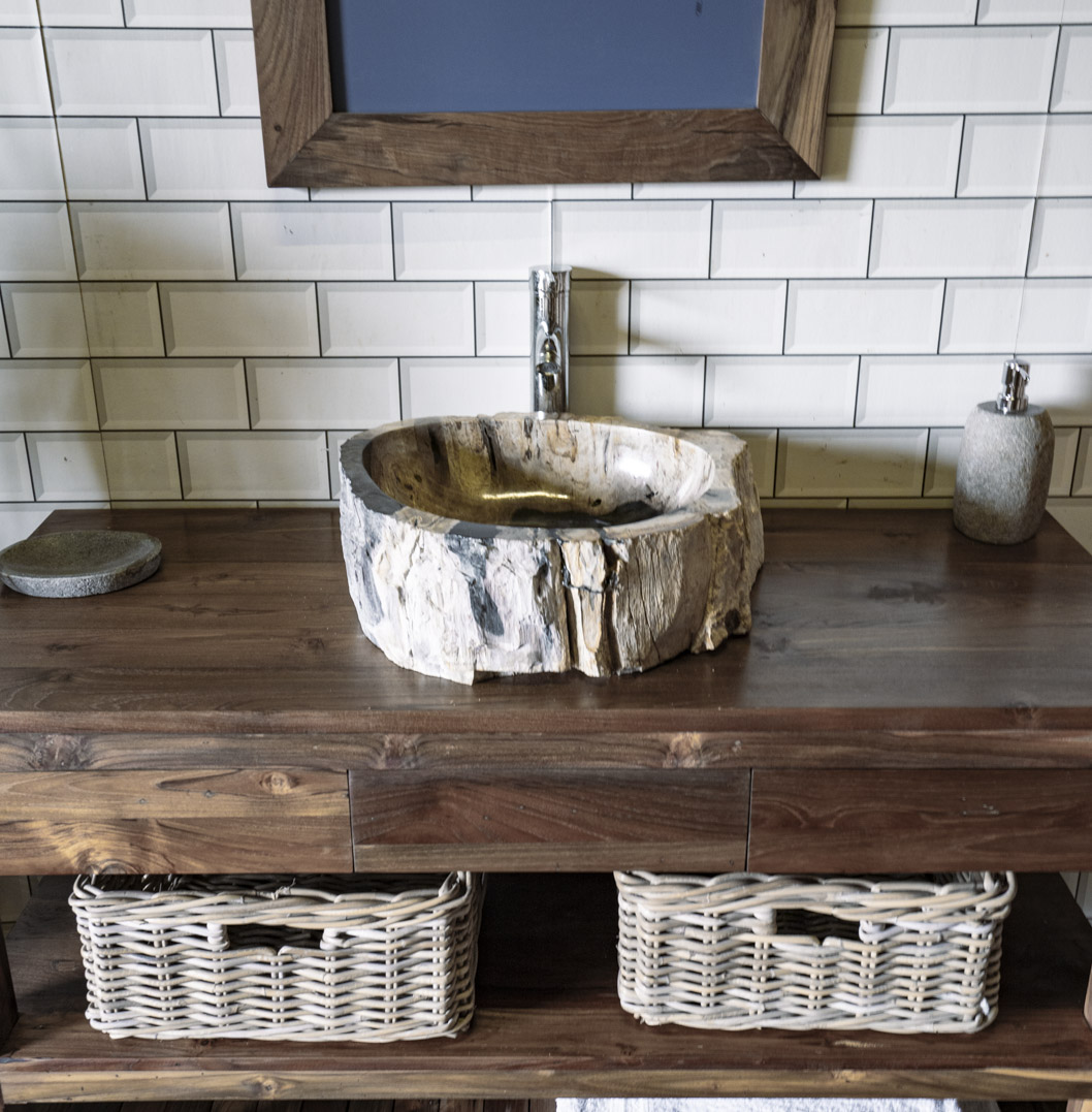 Petrified Wood Sink No. 102 - 47 x 41 x 15cm