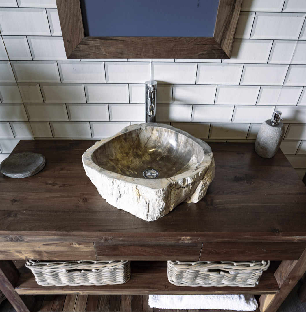 Petrified Wood Sink No. 104 - 48 x 41 x 15cm