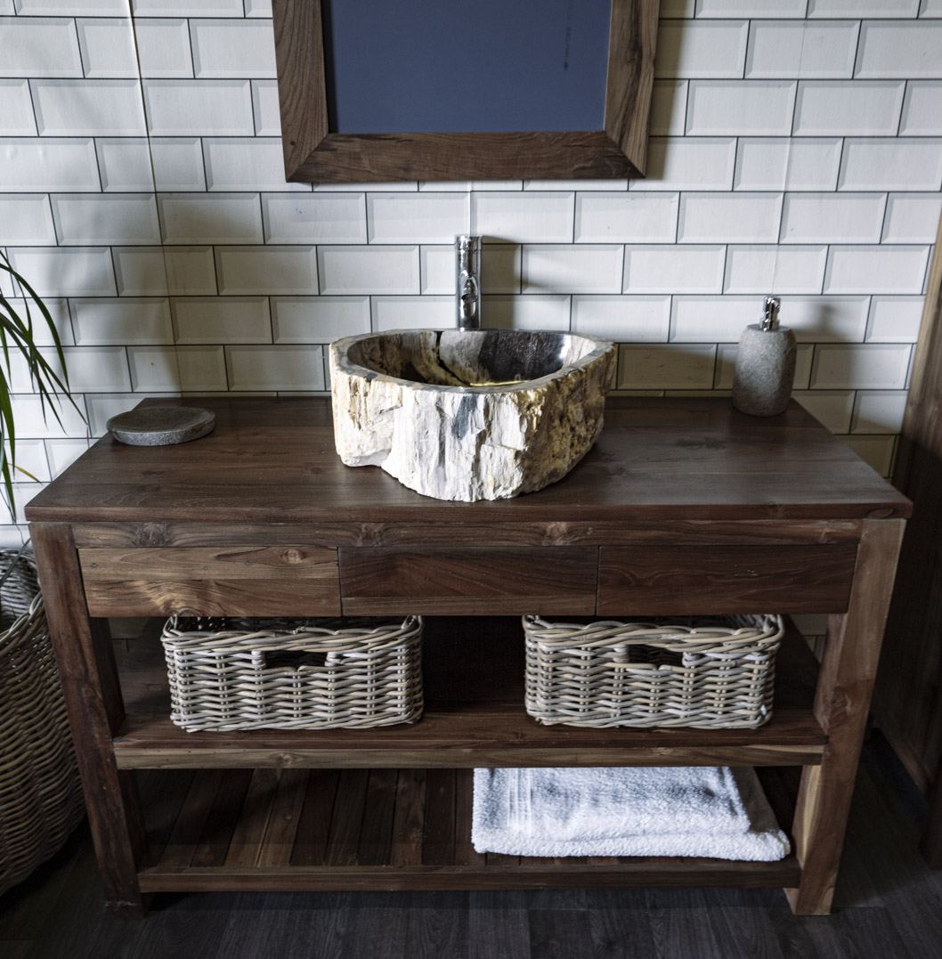 Petrified Wood Sink No. 109 - 48 x 42 x 15cm