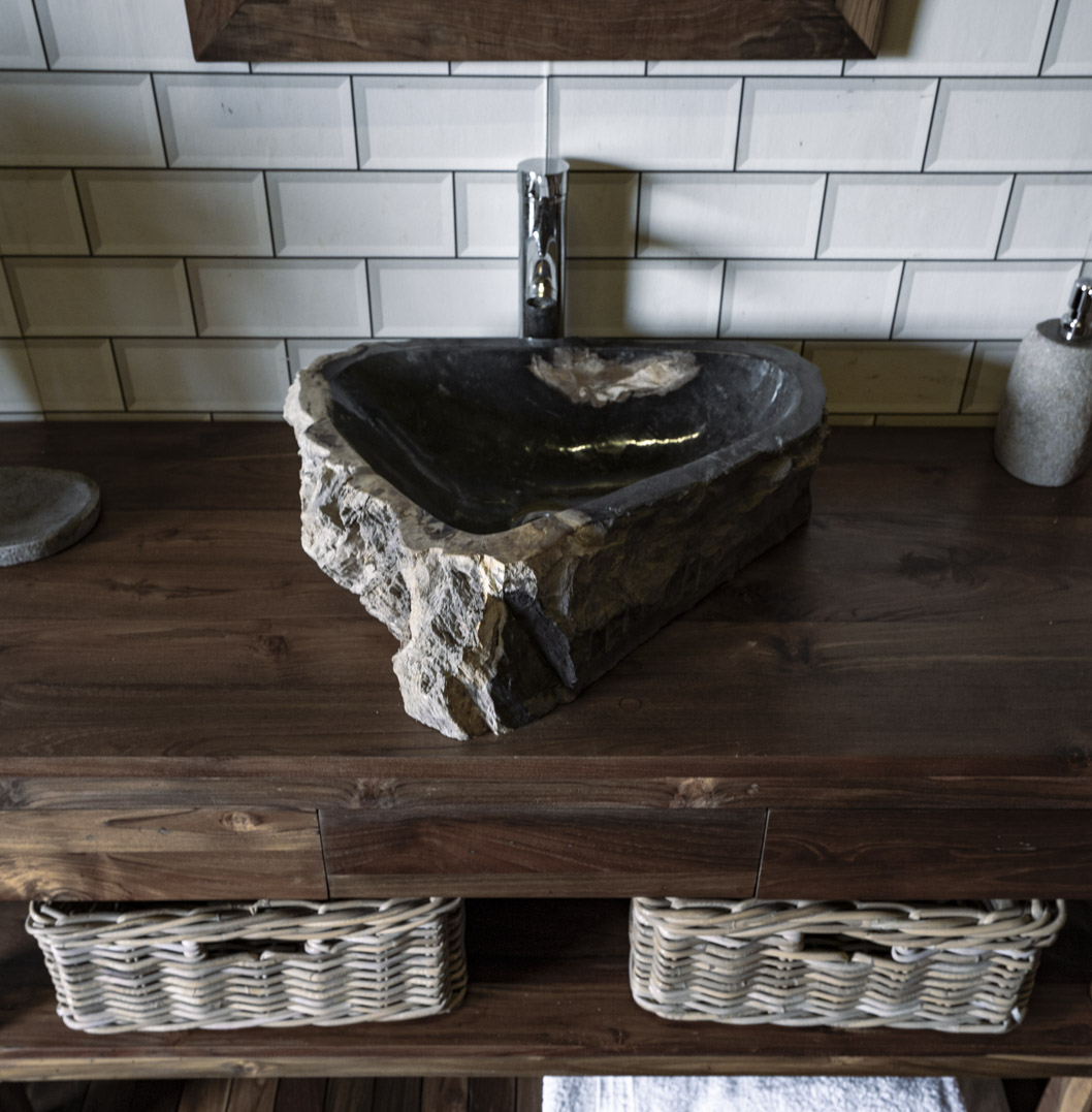 Petrified Wood Sink No. 112 - 50 x 43 x 15cm