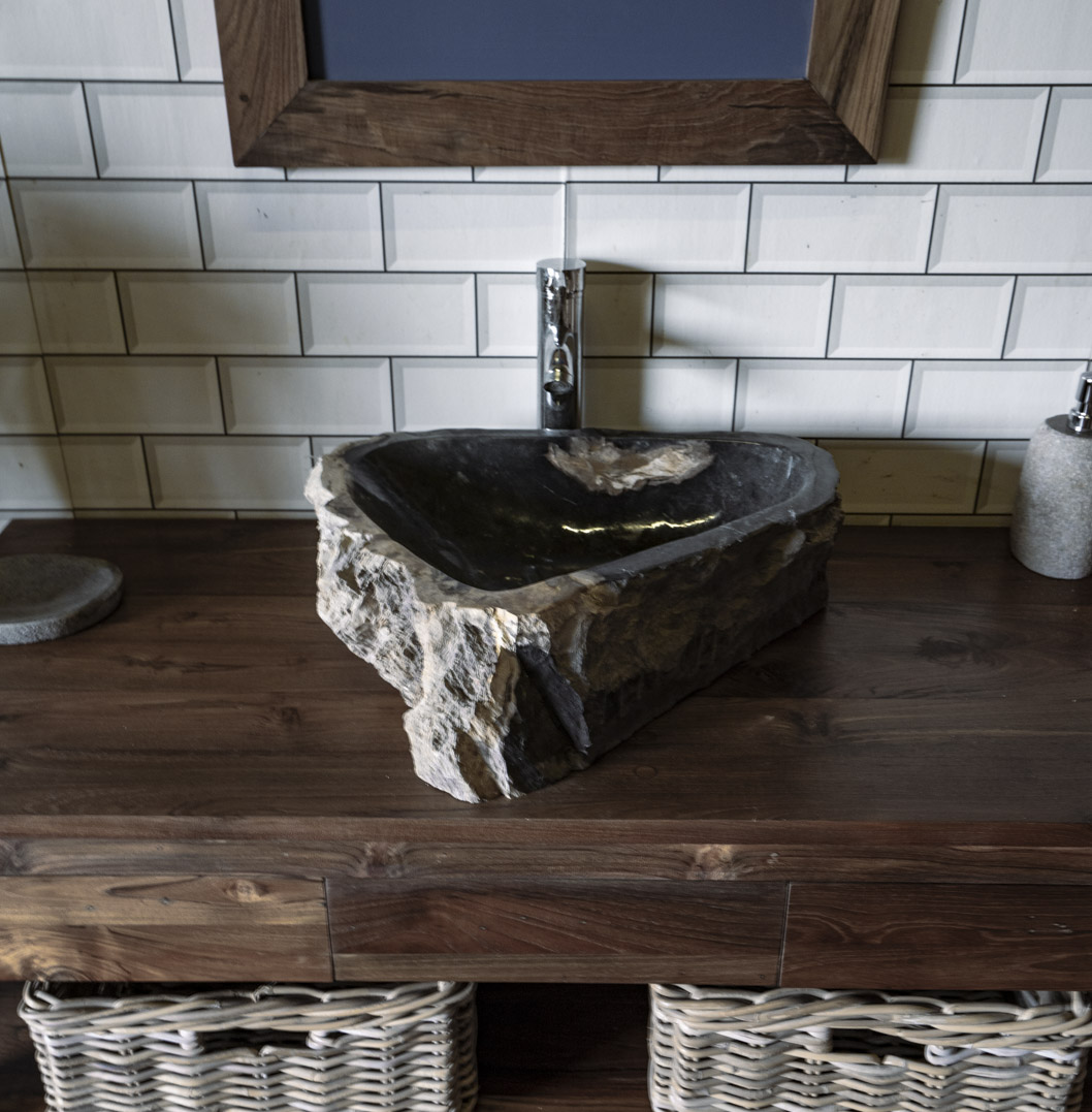 Petrified Wood Sink No. 112 - 50 x 43 x 15cm