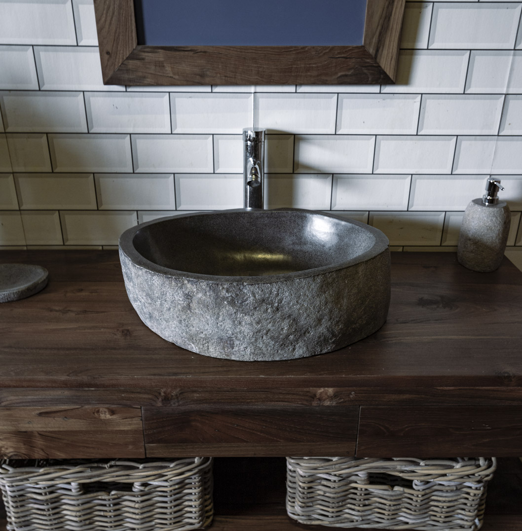 Natural Stone Sink No. A1. L- 50cm, W- 36cm, H- 15cm