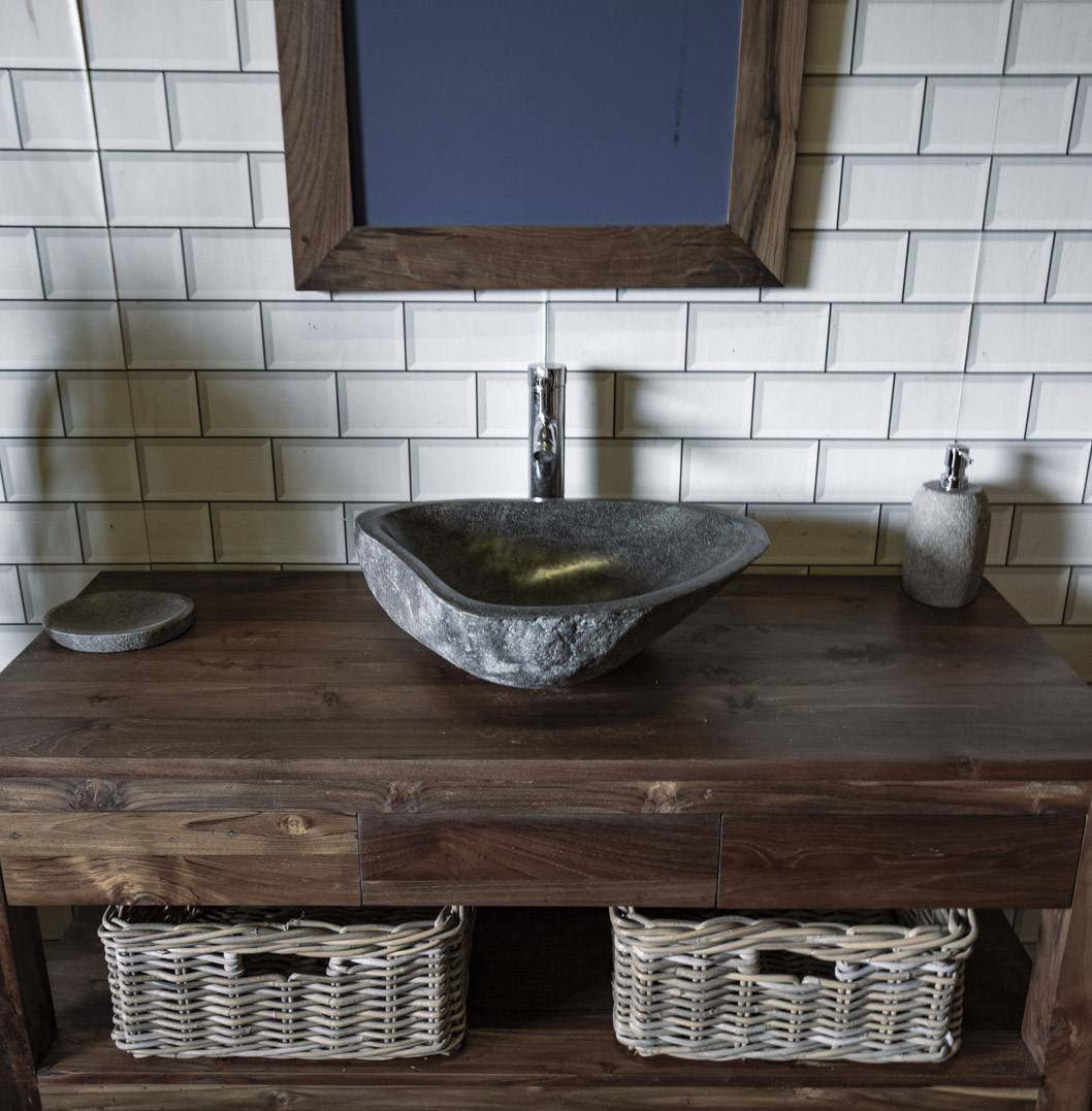 Natural Stone Sink No. A3. L- 49cm, W- 38cm, H- 15cm