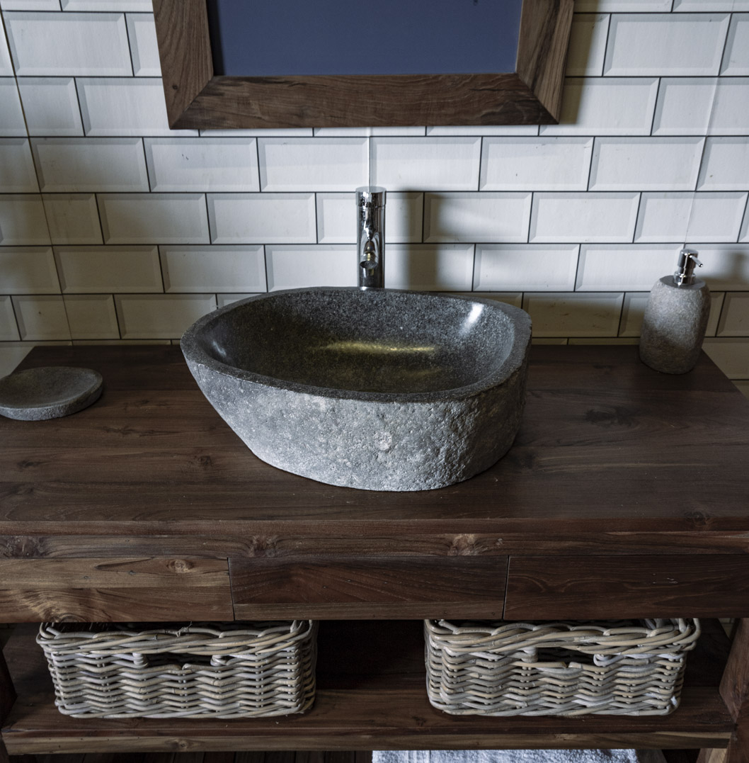 Natural Stone Sink No. A6. L- 50cm, W- 39cm, H- 15cm